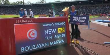 Maroua Bouzayani pulvérise le record du Stockholm Diamond League en 3000 m Steeple