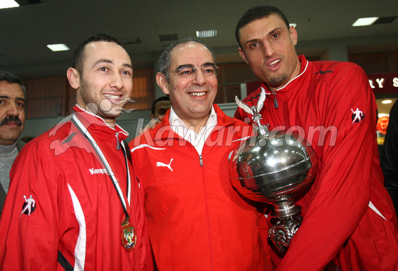 Retour des handballeurs tunisiens d\'Egypte