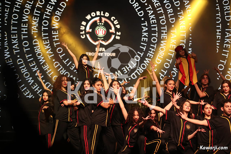 Présentation du trophée de la Coupe du Monde des Clubs 2025 en Tunisie