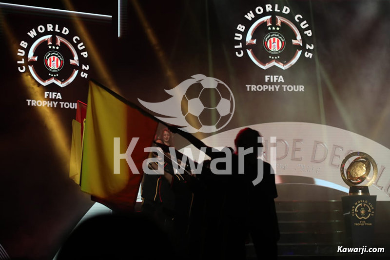 Présentation du trophée de la Coupe du Monde des Clubs 2025 en Tunisie