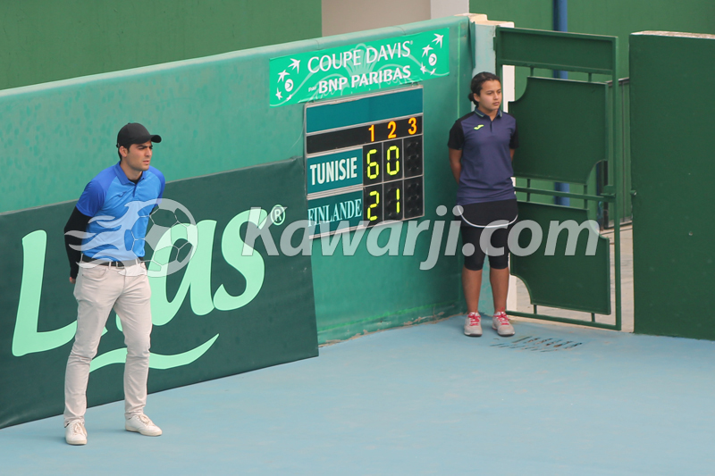 Coupe Davis  Journée 1 : Tunisie - Finlande