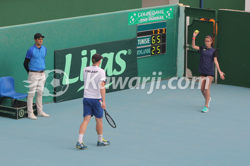 Coupe Davis  Journée 1 : Tunisie - Finlande