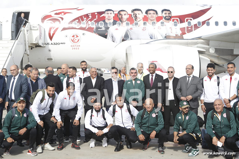 CM 2022 : Départ de la délégation tunisienne en Arabie Saoudite
